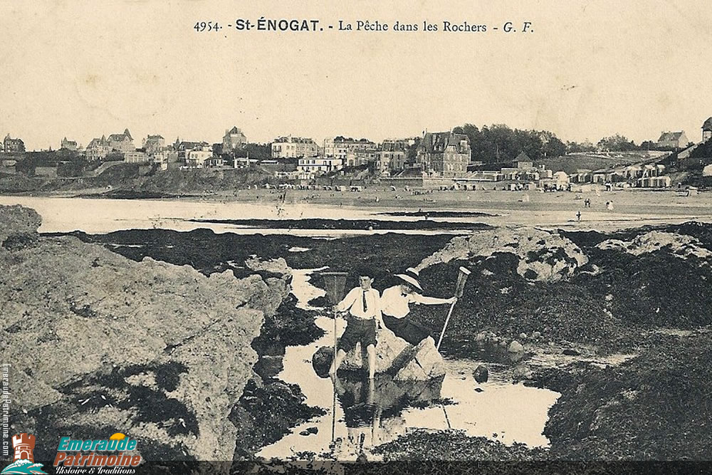 Pêche dans les rochers - Saint-Enogat